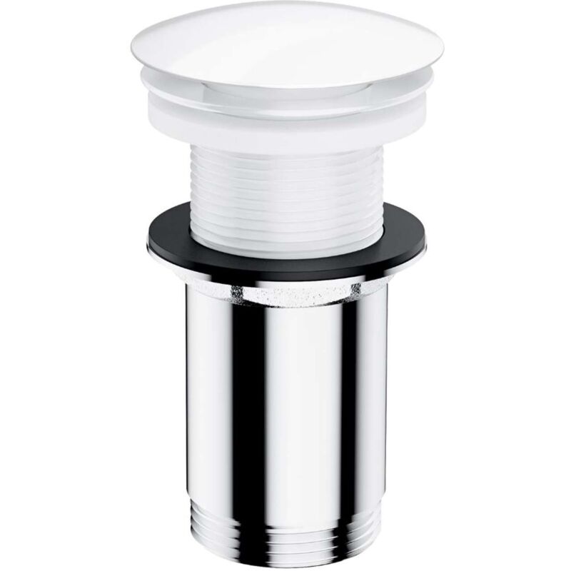 foto del prodotto omnires accessori piletta di scarico click clack per lavabo, bianco a716bp
