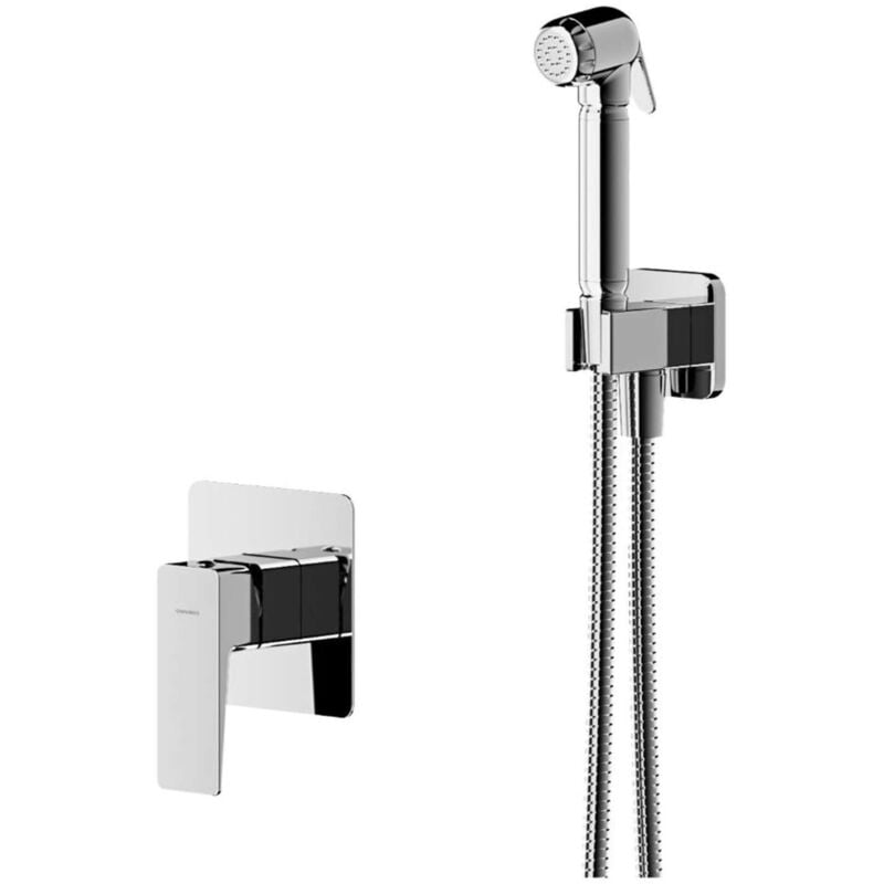 foto del prodotto omnires parma miscelatore ad incasso per bidet, con doccetta e corpo incasso, cromo syspmbi1cr
