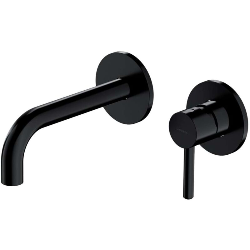 foto del prodotto omnires y miscelatore da lavabo ad incasso, installazione a 2 fori, con corpo, nero y1215hbl