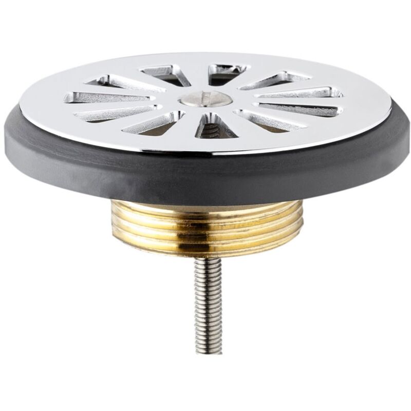 foto del prodotto omp tea piletta universale a griglia in ottone cromato 65 sottoparte ottone 1 1 4 vite l. 60 55.1605