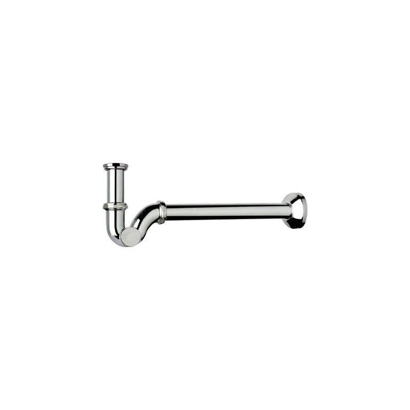 foto del prodotto omp tea sifone cr a p ispezione laterale tea ottone cromato 1 1 4 canna cm 25