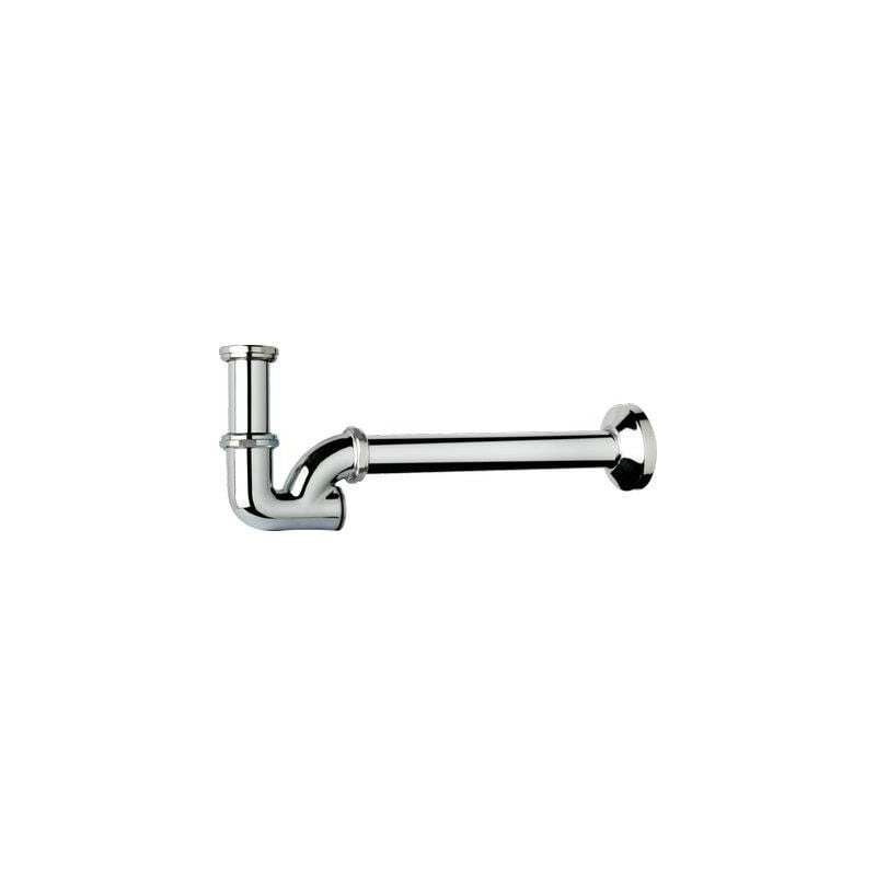 foto del prodotto omp tea sifone cr a p ispezione posteriore tea ottone cromato 1 1 4 canna cm 25