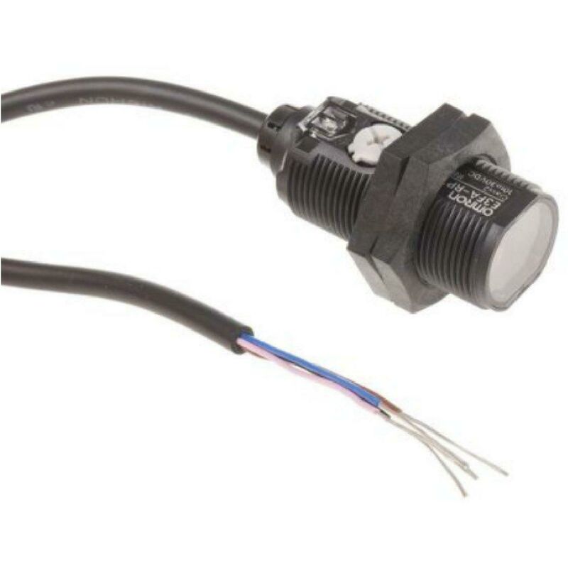 foto del prodotto omron sensore fotoelettrico a tasteggio m18 plas. riflessione 4m pnp cavo 2m e3farp112m