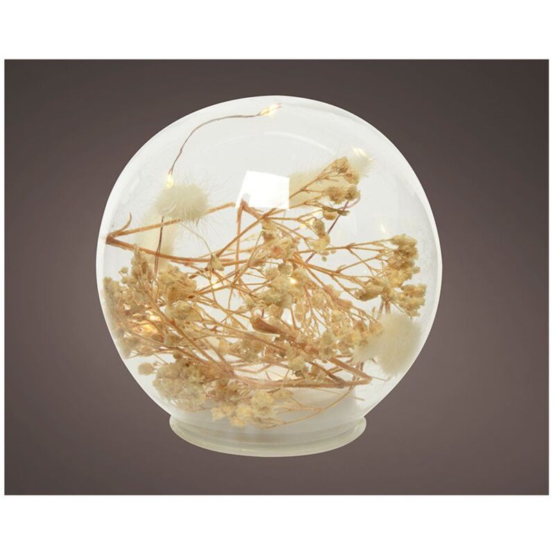 foto del prodotto onda decorativa microled con elementi naturali 12cm, 8 led, luce calda