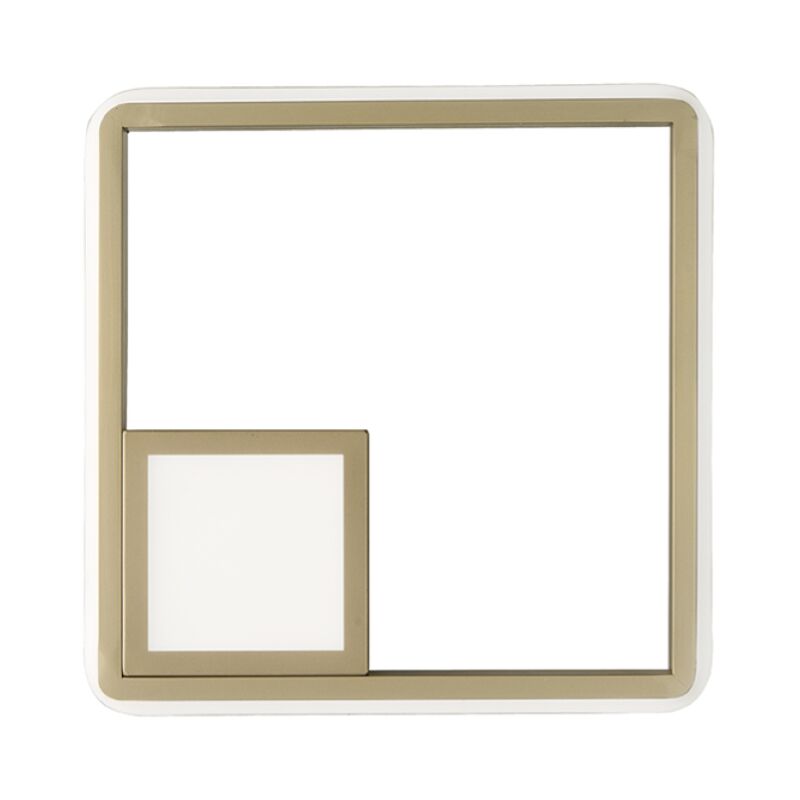 foto del prodotto ondaluce applique dowel 25x25 cm in metallo verniciato oro