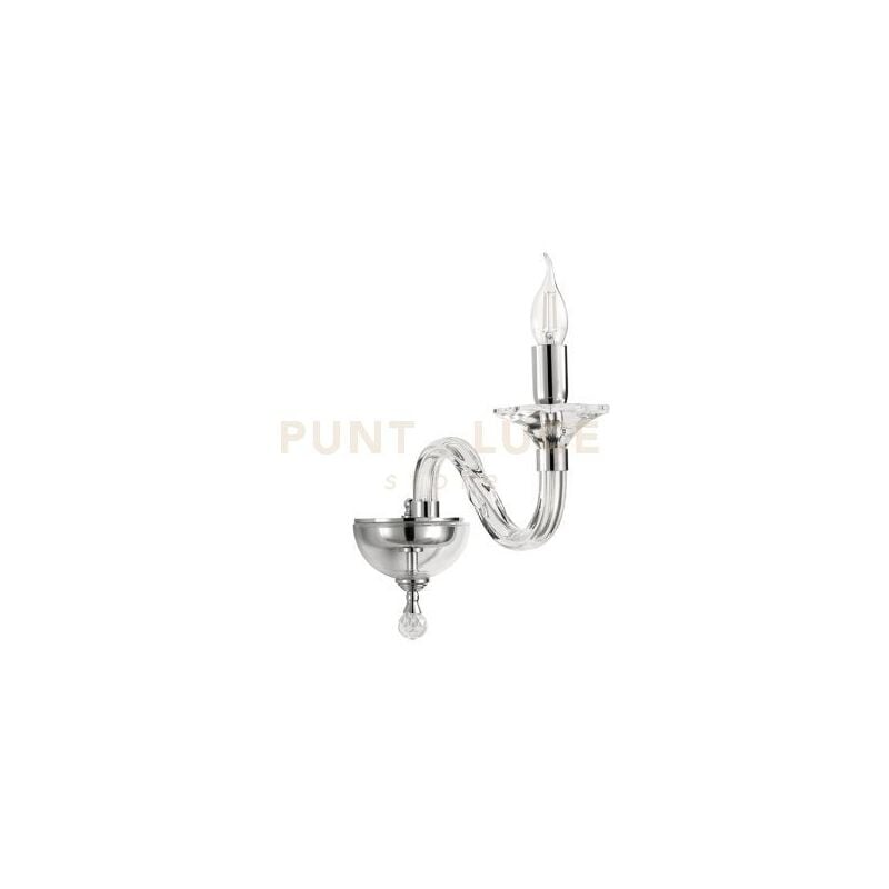 foto del prodotto ondaluce applique in vetro e cristallo gala 1 luce lp.gala 2 cr cromo