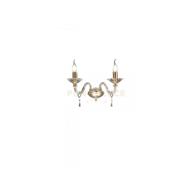 foto del prodotto ondaluce applique in vetro fiamma 2 luci ap.fiamma 2 oro