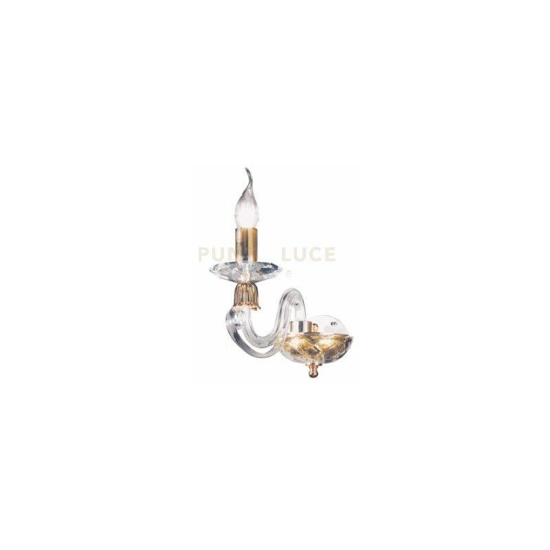 foto del prodotto ondaluce applique in vetro soffiato 1306 1 luce ap.1306 1 bco bianco