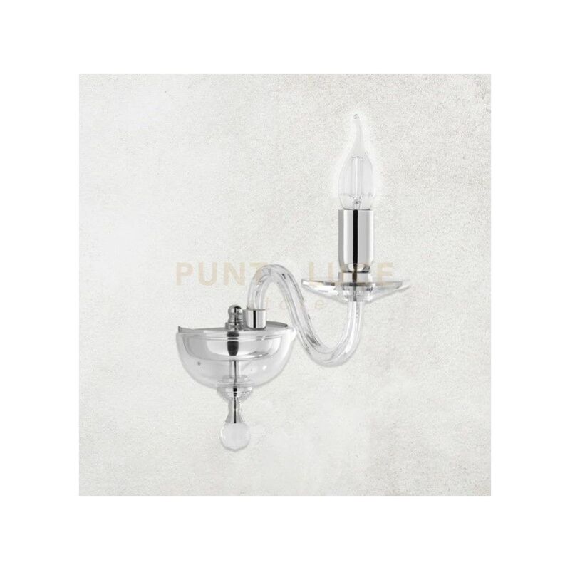 immagine 0 del prodotto ondaluce applique in vetro soffiato 1306 1 luce ap.1306 1 cr cromo