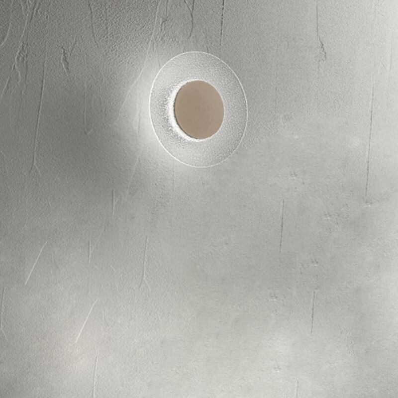 immagine 0 del prodotto ondaluce applique led candy d25 cm in metallo oro e vetro graniglia trasparente