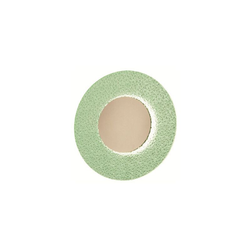 foto del prodotto ondaluce applique led candy d25 cm in metallo oro e vetro graniglia verde