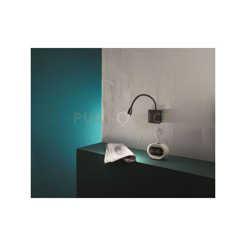 foto del prodotto ondaluce applique orientabile a led fall nero ap.fall nero