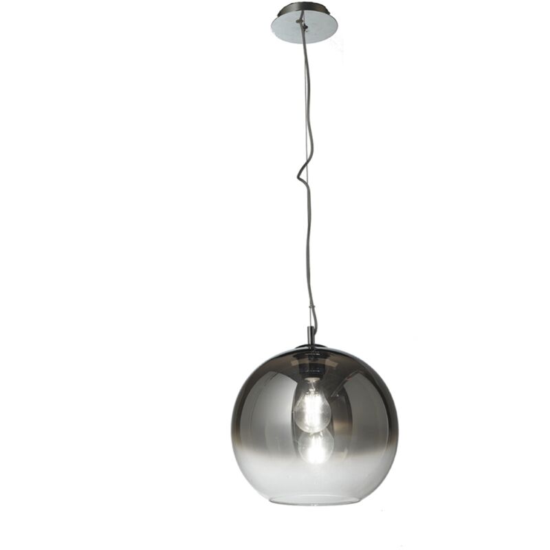 foto del prodotto ondaluce lampada a sospensione d20 cm bola vetro soffiato fume 