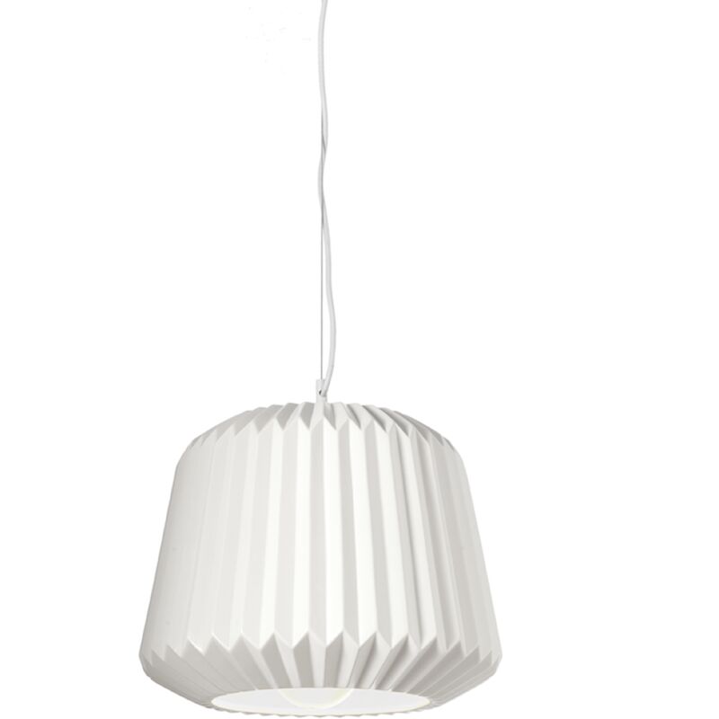 foto del prodotto ondaluce lampada a sospensione plumcake in ceramica d35 cm bianco