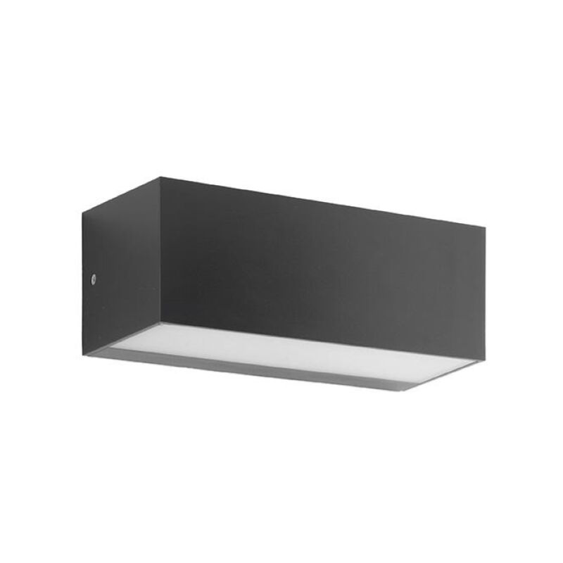 foto del prodotto ondaluce lampada applique per esterni 23x10 cm falco a doppia emissione nero