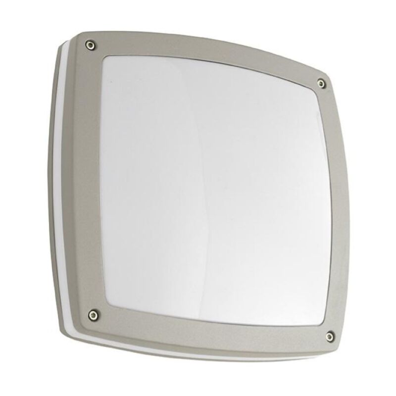 foto del prodotto ondaluce lampada applique per esterni 30x30 cm paris in alluminio silver