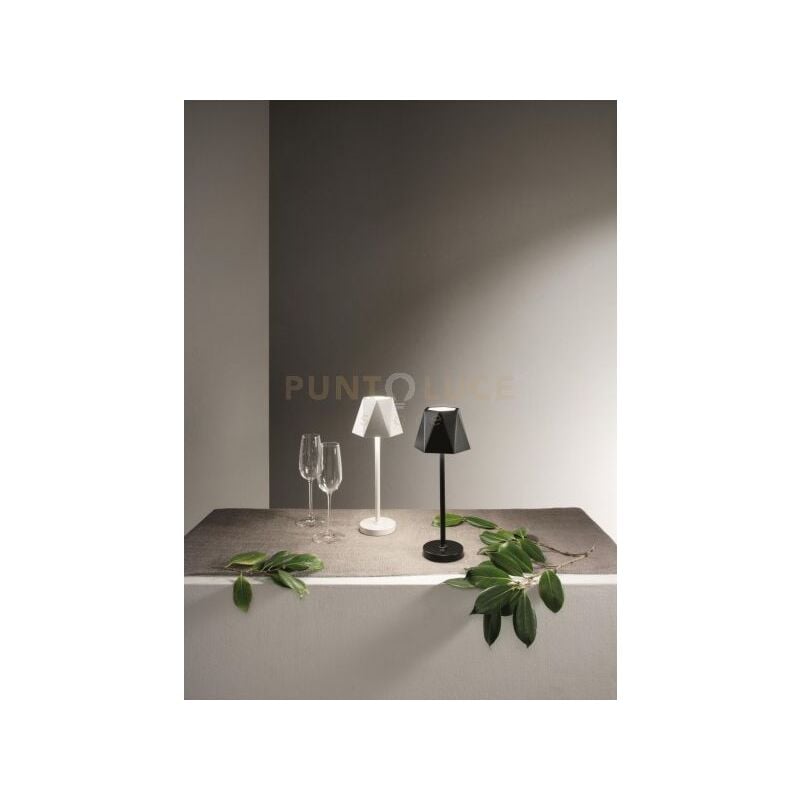 foto del prodotto ondaluce lampada da tavolo a batteria fiji bianco lt.fiji bianco