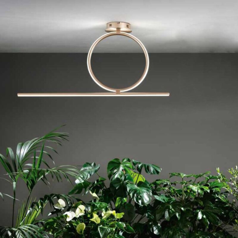 foto del prodotto ondaluce lampada plafoniera da soffitto led 35w moderno acrobat 40 oro