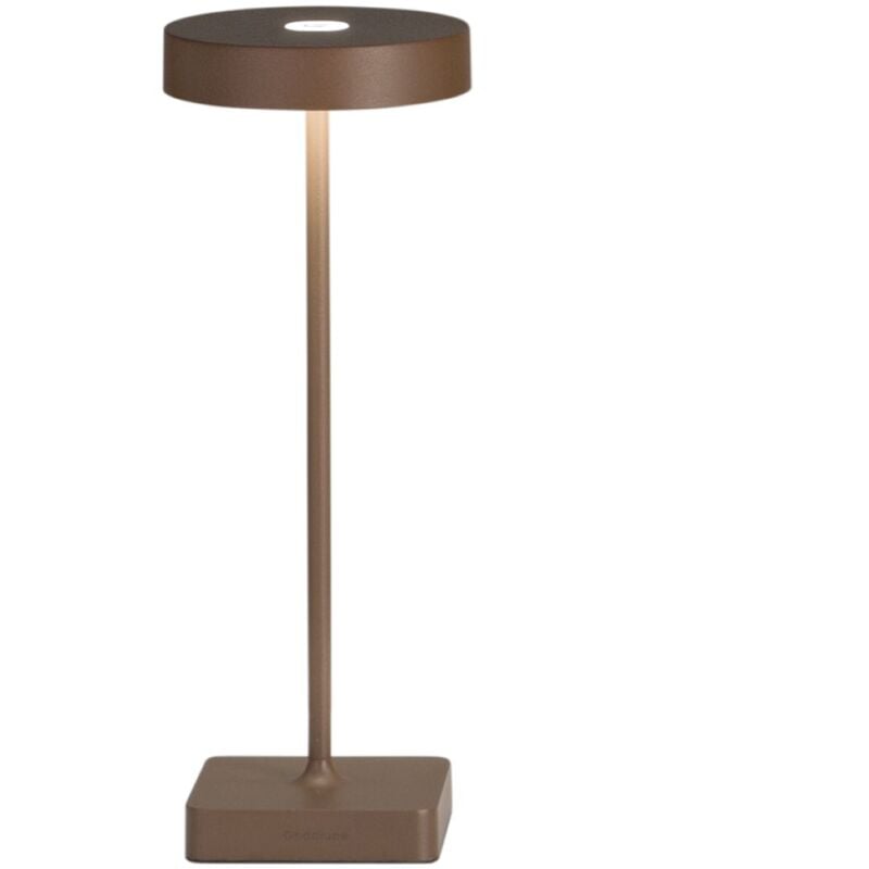 foto del prodotto ondaluce lampada tavolo senza fili led ricaricabile usb touch tap corten 12x32 cm