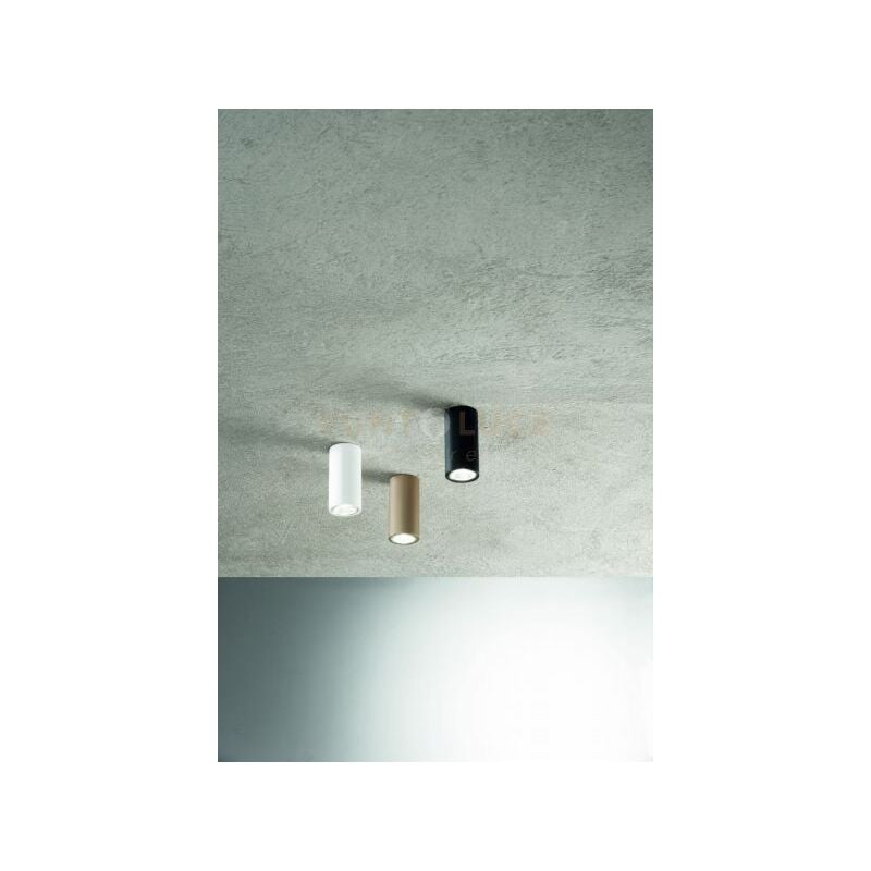 foto del prodotto ondaluce plafoniera filo attacco gu10 nero d.6cm h.12cm