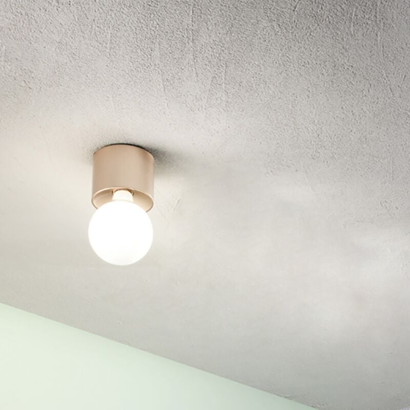 foto del prodotto ondaluce plafoniera moderna alluminio oro bow e27 lampadina a vista 12x9 cm