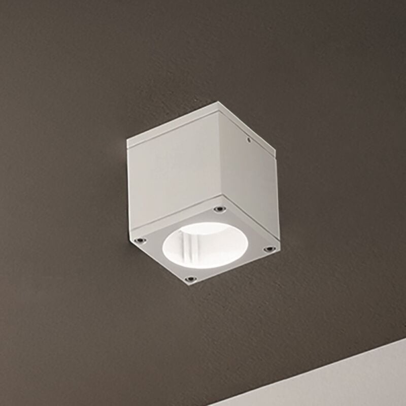 foto del prodotto ondaluce plafoniera nevada 9x10 cm per esterni led in alluminio bianco