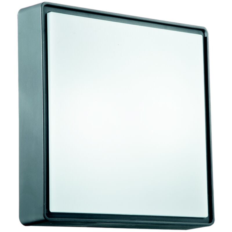 foto del prodotto ondaluce plafoniera per esterni 30x30 cm in abs antracite picca