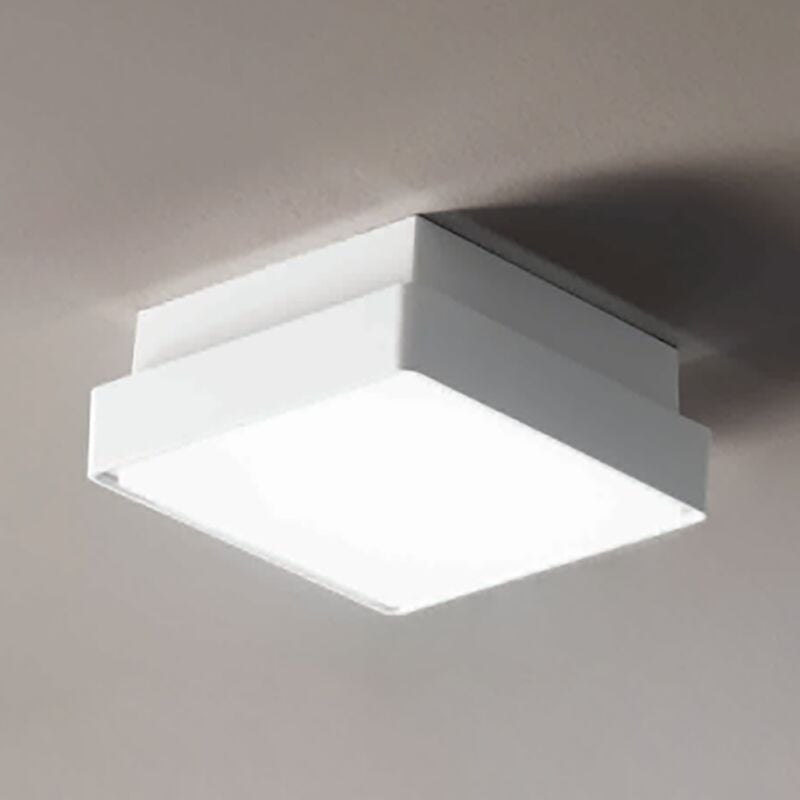 foto del prodotto ondaluce plafoniera per esterni 30x30 cm in abs bianco picca