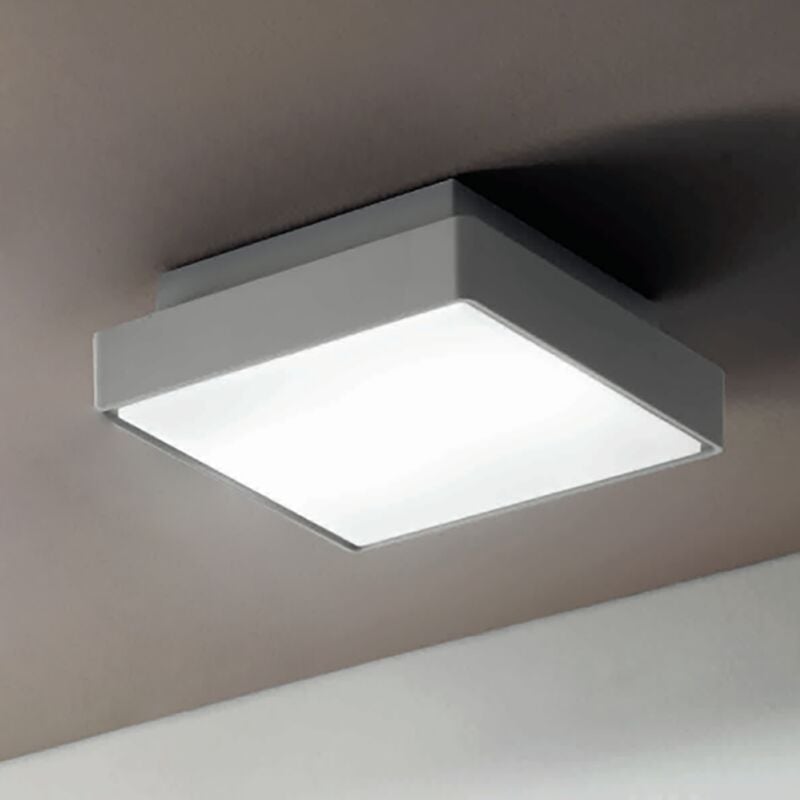 foto del prodotto ondaluce plafoniera per esterni 30x30 cm in abs grigio picca