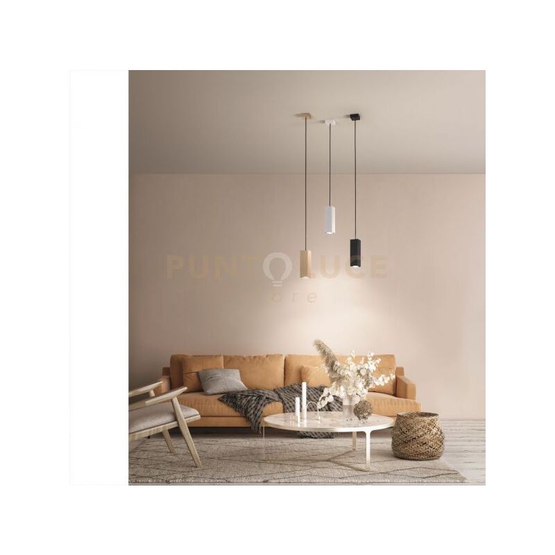 foto del prodotto ondaluce sospensione aloa piccola 1 luce attacco gu10 oro h.20cm