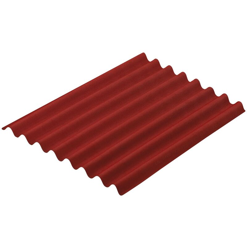 foto del prodotto onduline lastre ondulate in fibra bitumata 100x76 cm per tettoie e coperture easy line red