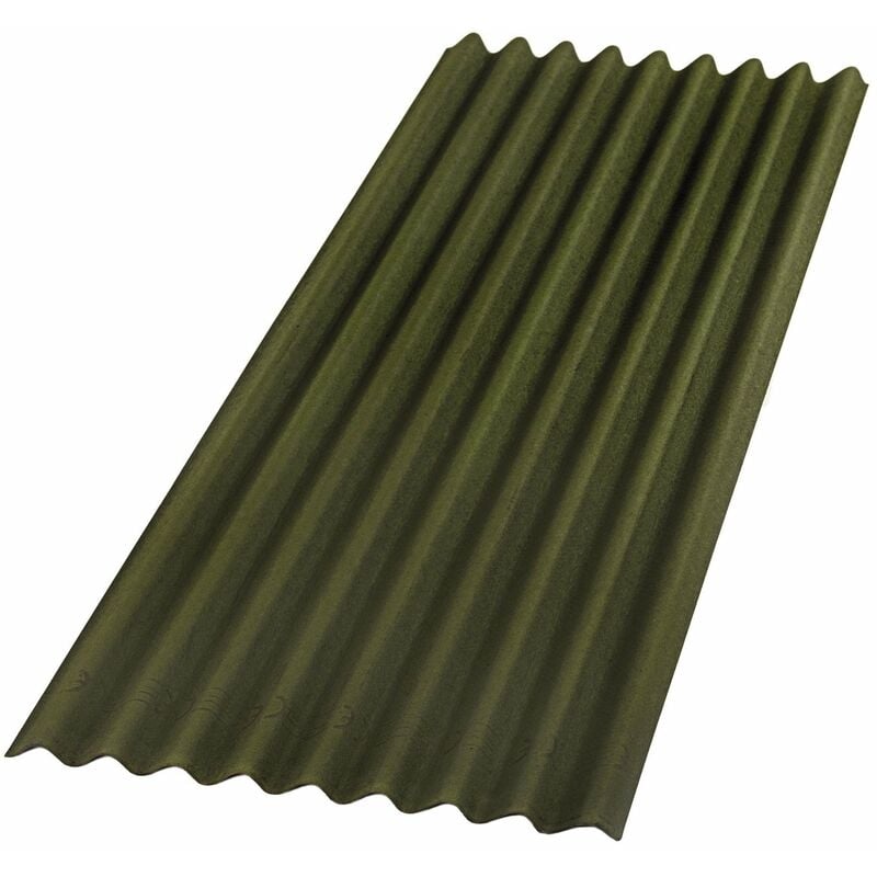 foto del prodotto onduline lastre ondulate in fibra bitumata 200x85 cm per tettoie e coperture base pphr green