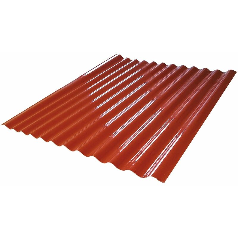 foto del prodotto onduline lastre ondulate in vetroresina 120x210 cm rossa o verde per coperture esterne red
