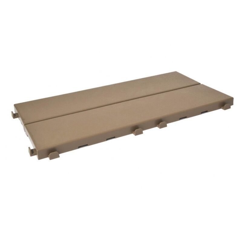 foto del prodotto onek piastrelle autobloccanti in plastica con finitura ad effetto legno 37,7 x 18,6 cm da interno esterno e giardinoi pezzi 8 colore cappuccino