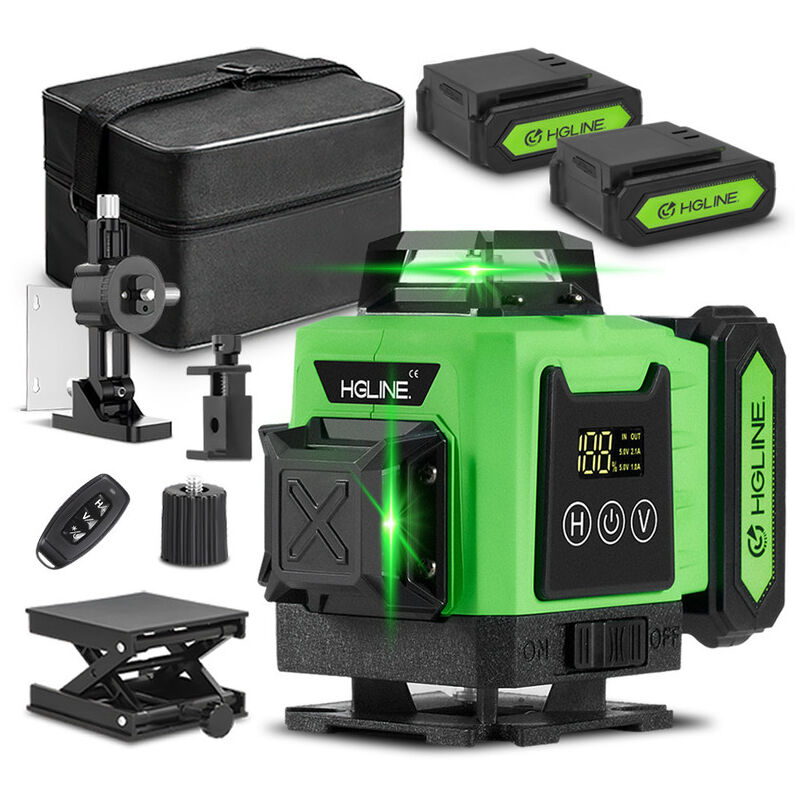 foto del prodotto onevan livella laser 4 x 360 , strumento di livellamento incrociato autolivellante 4d 16 linee laser 25 m lk 803
