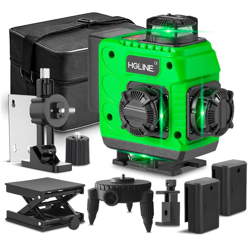 foto del prodotto onevan - livella laser 4 x 360 , strumento di livellamento incrociato autolivellante 4d 16 linee laser - 25 m - lk-lk-802