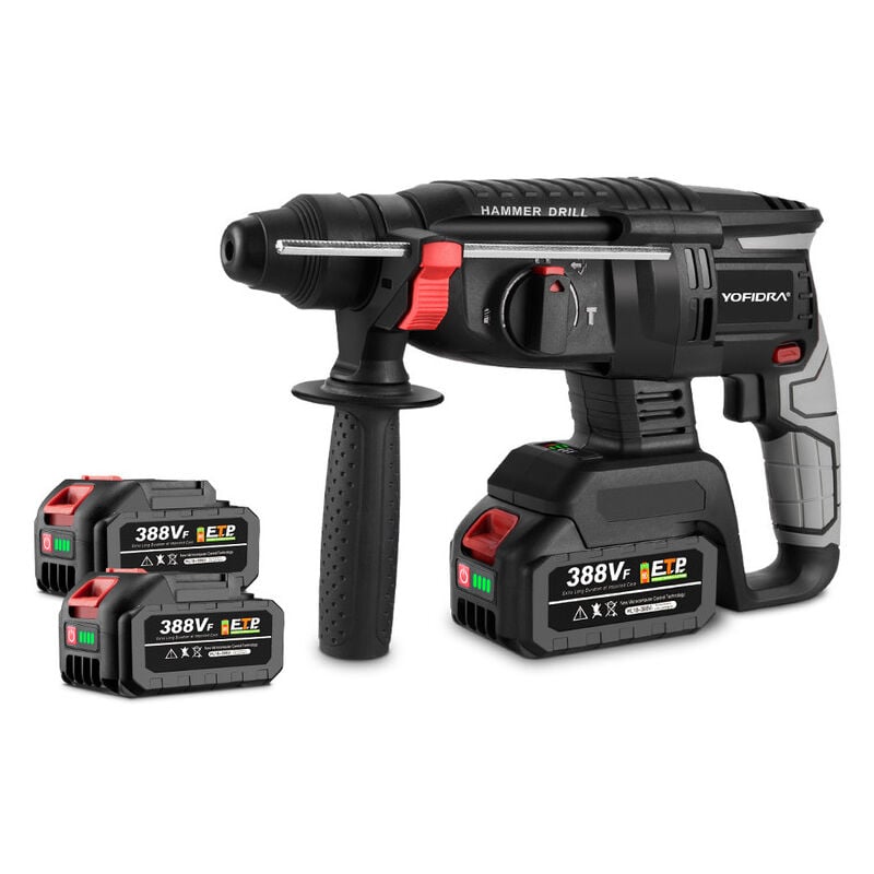 foto del prodotto onevan perforatori tassellatori max 850w 26 mm martello tassellatore sds con 2 batteria 1 caricabatterie