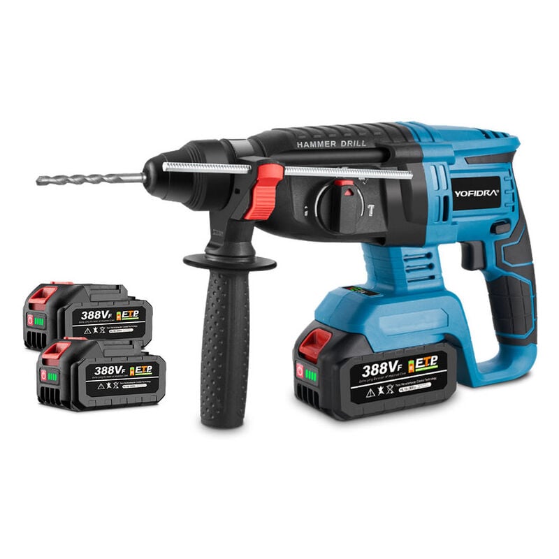 foto del prodotto onevan trapano a percussione elettrico brushless da 26 mm, utensile rotante elettrico multifunzionale, a batteria, ricaricabile per batteria makita