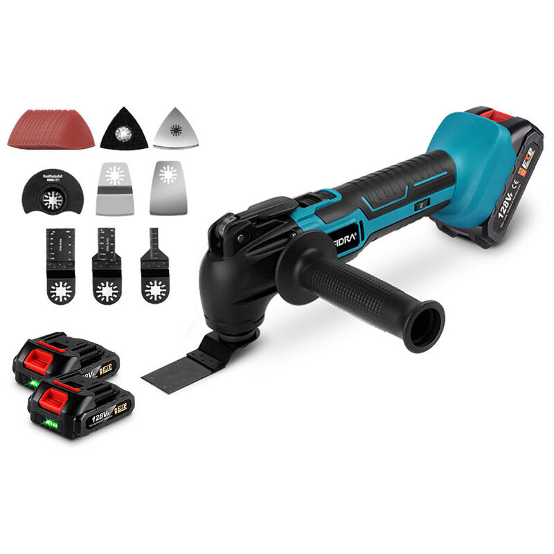 foto del prodotto onevan utensili multifunzione oscillante a batteria con 2 batterie 22 accessorio