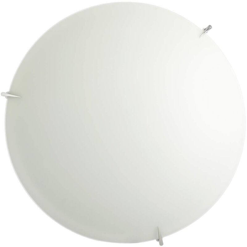 foto del prodotto onli - 1005/plg-plafoniera in vetro bianco satinato con ganci cromati, diametro 50 cm