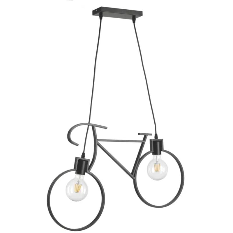 foto del prodotto onli - bike lampada a sospensione bicicletta, nero, 67 x 44 cm