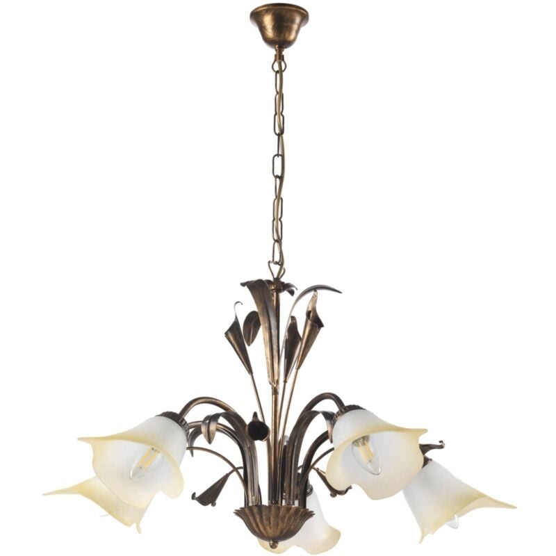 foto del prodotto onli lampadario lucrezia 5 luci bronzo, e14