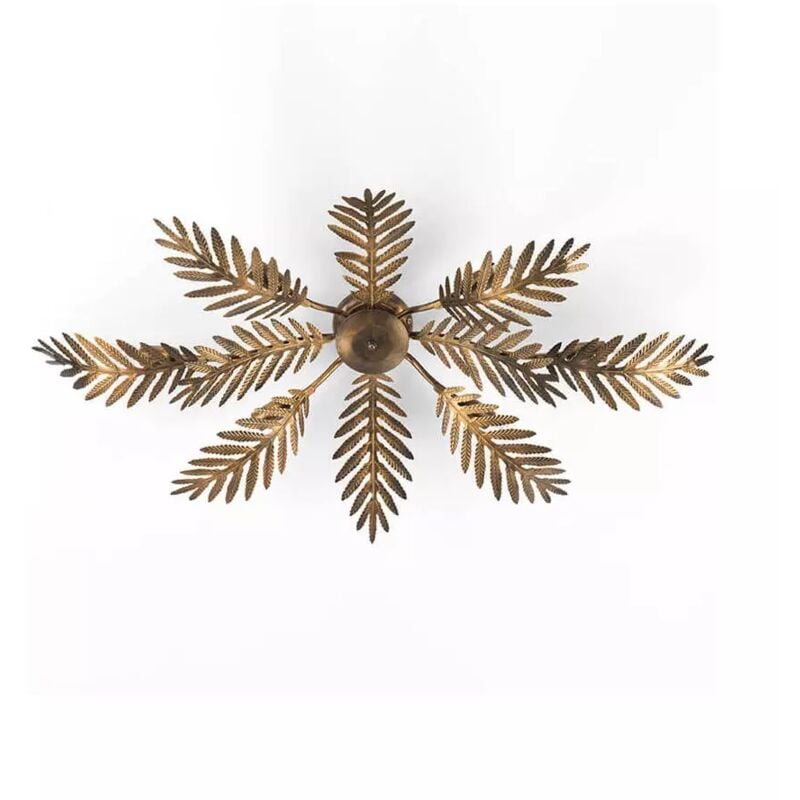 foto del prodotto onli lighting plafoniera ovale onli felce 6 luci bronzo, e27