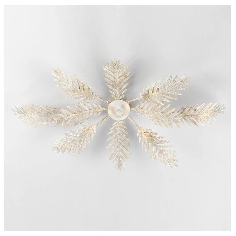 foto del prodotto onli lighting plafoniera ovale onli felce avorio 6 luci, e14