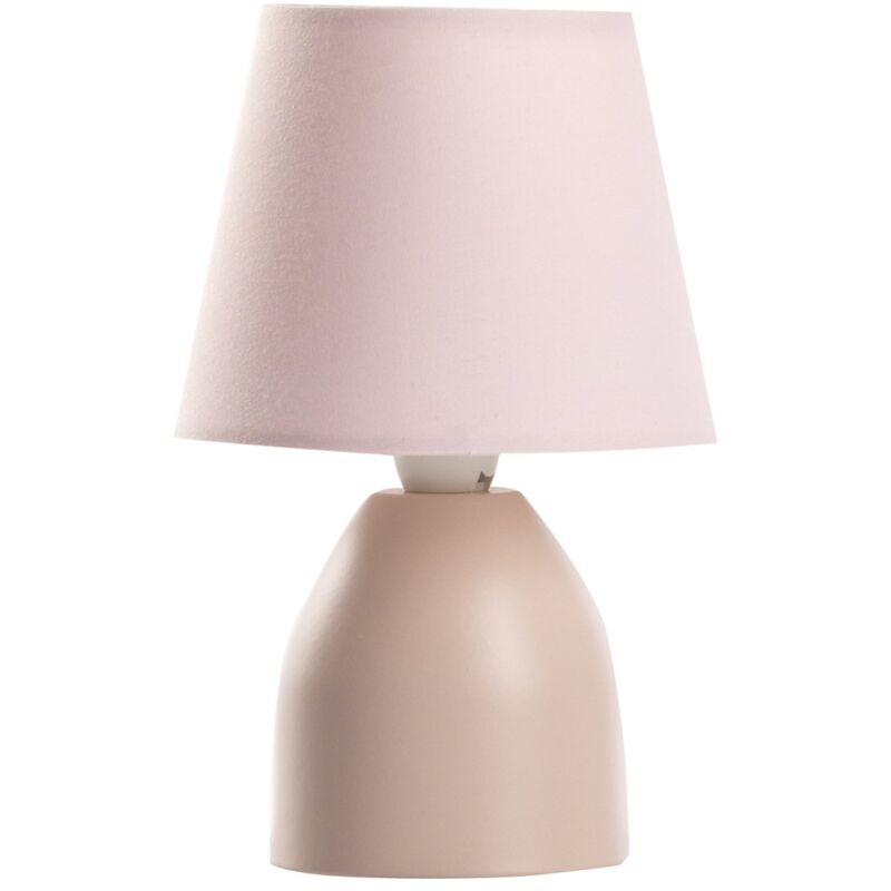 foto del prodotto onli nano lampada da tavolo e14, rosa, 13 cm x h 19 cm, metallostoffa