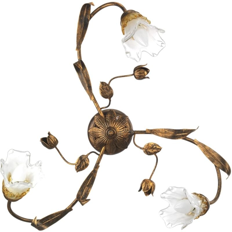 foto del prodotto onli plafoniera arianna tre luci color bronzo, e14
