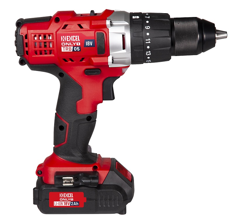 foto del prodotto only1 excel trapano percussione 18v trb05 c batteria