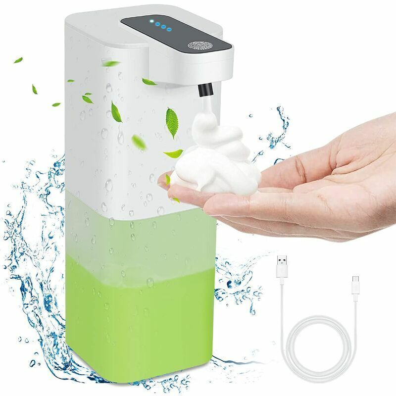 foto del prodotto ontway distributore automatico di sapone, distributore di disinfettante per le mani senza contatto, 4 velocit regolabili, ricaricabile tramite