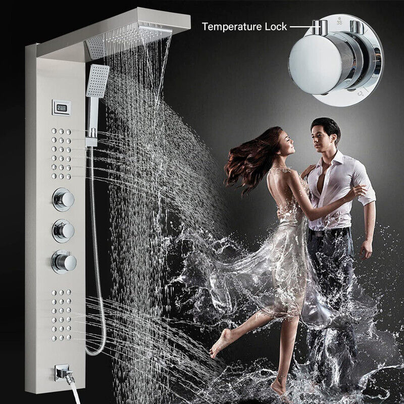 foto del prodotto onyzpily nichel spazzolato soffione doccia a pioggia soffione doccia a pioggia 60 60 anti limestone shower 24 inch soffione doccia in acciaio inox