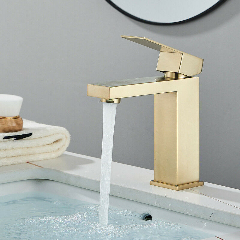 foto del prodotto onyzpily rubinetto del bagno rubinetto del lavabo oro spazzolato rubinetto del bagno rubinetto del lavabo beccuccio miscelatore monocomando per il